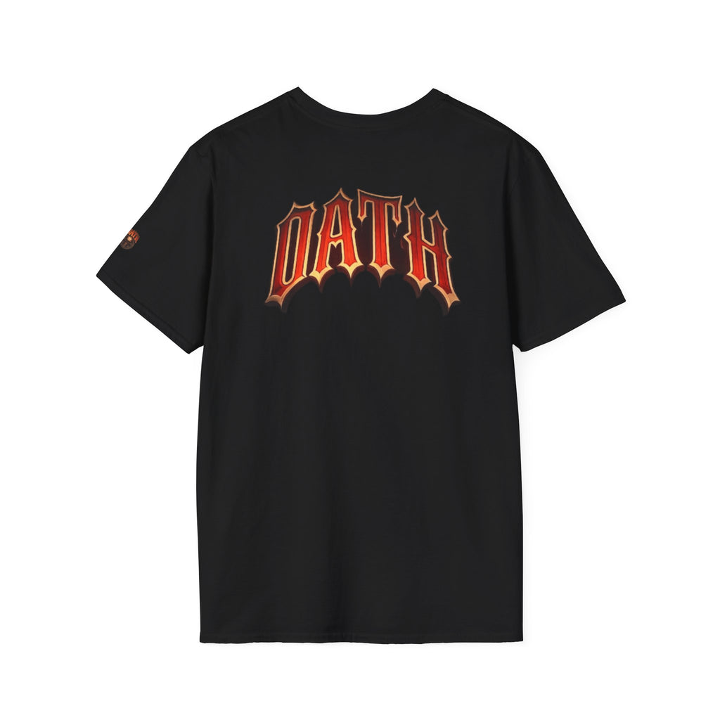Oath Graphic T-Shirt — Retro Flame Logo Back Print