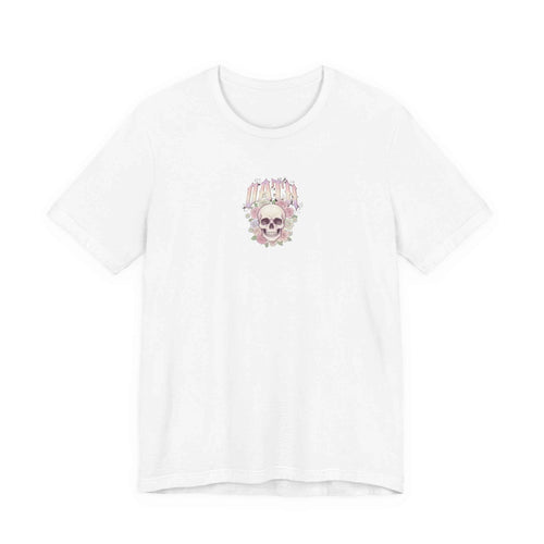 Death Skull Tee – Floral Gothic Skull Graphic T-Shirt
