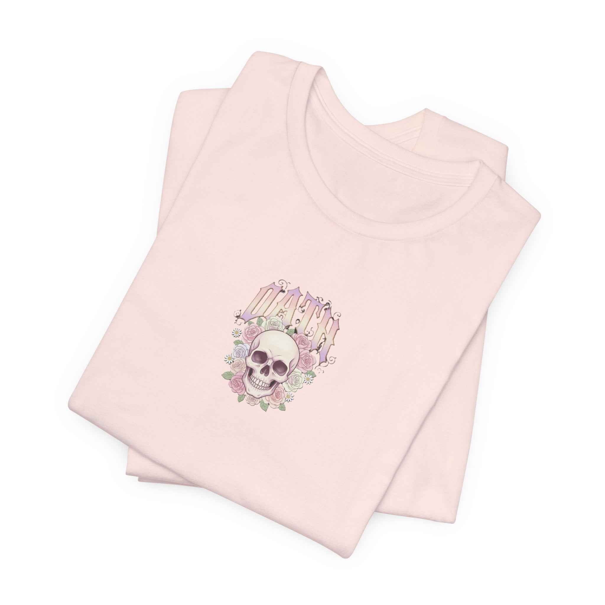 Death Skull Tee – Floral Gothic Skull Graphic T-Shirt