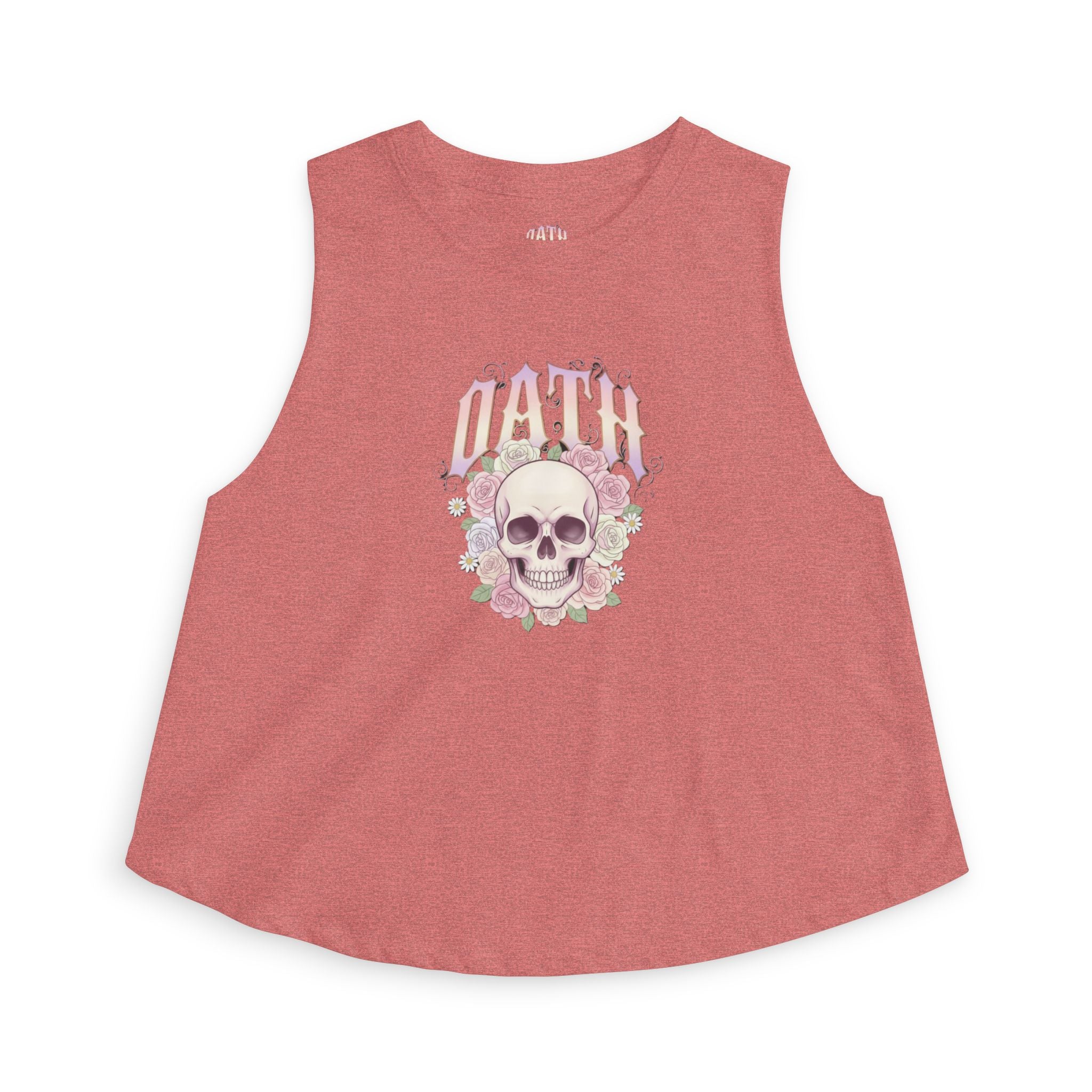 Skull & Roses Crop Top — Vintage Gothic Floral Graphic - OathUniverse